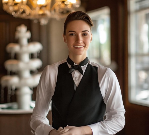 酒店餐饮服务员，服务如一顺，责任如天传